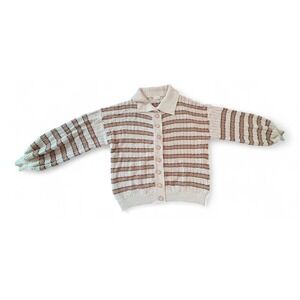 Striped Brown and Cream Women's Sweater